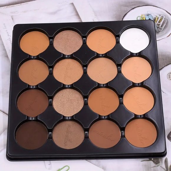 16 Colors Facial Contouring Powder, Bronze Powder, Highlighter Shadow Powder - Picture 3 of 4